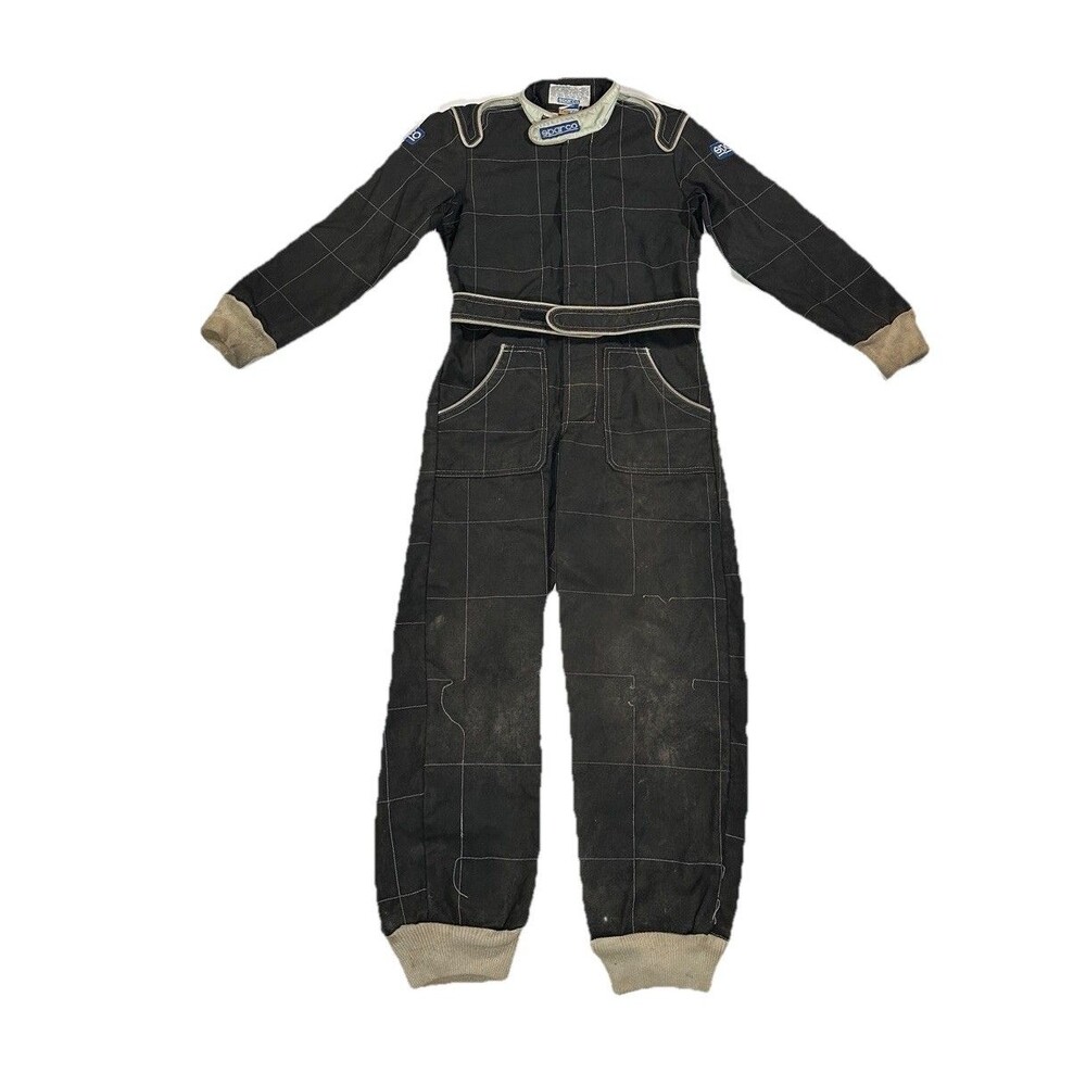 Vintage Sparco CIK-FIA 2001/02 Cordura Kart Racing Overall Suit Youth Kids 140cm